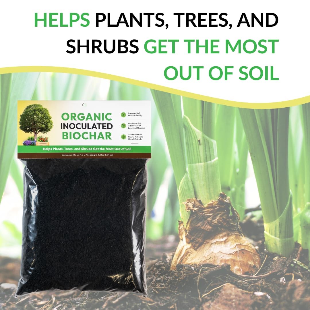 Biochar Soil Enhancer Boost Plant Growth, Nutrient Uptake & Microbial Health,