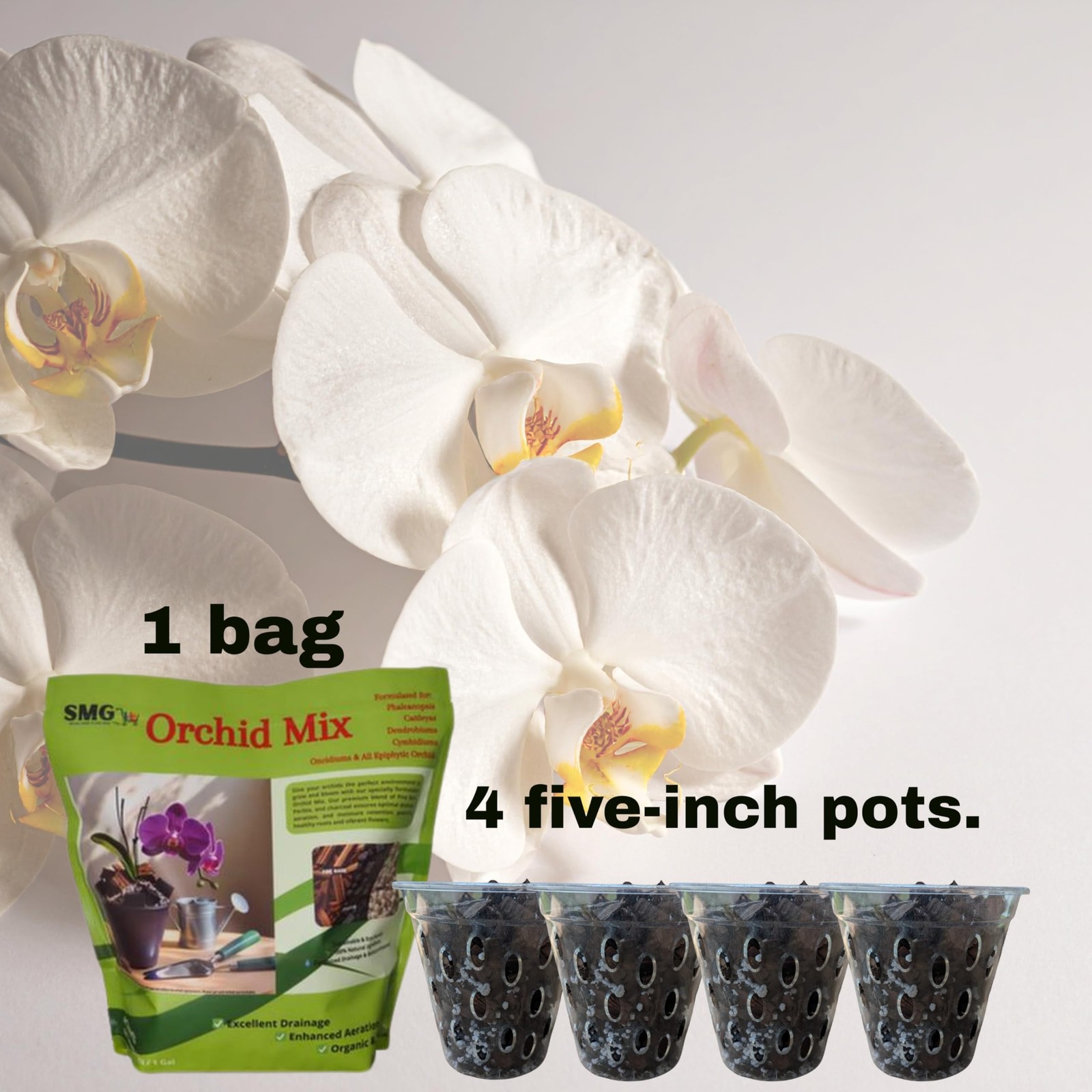 SMG Premium Orchid Potting Soil Mix – Professional Grade Handcrafted Blend