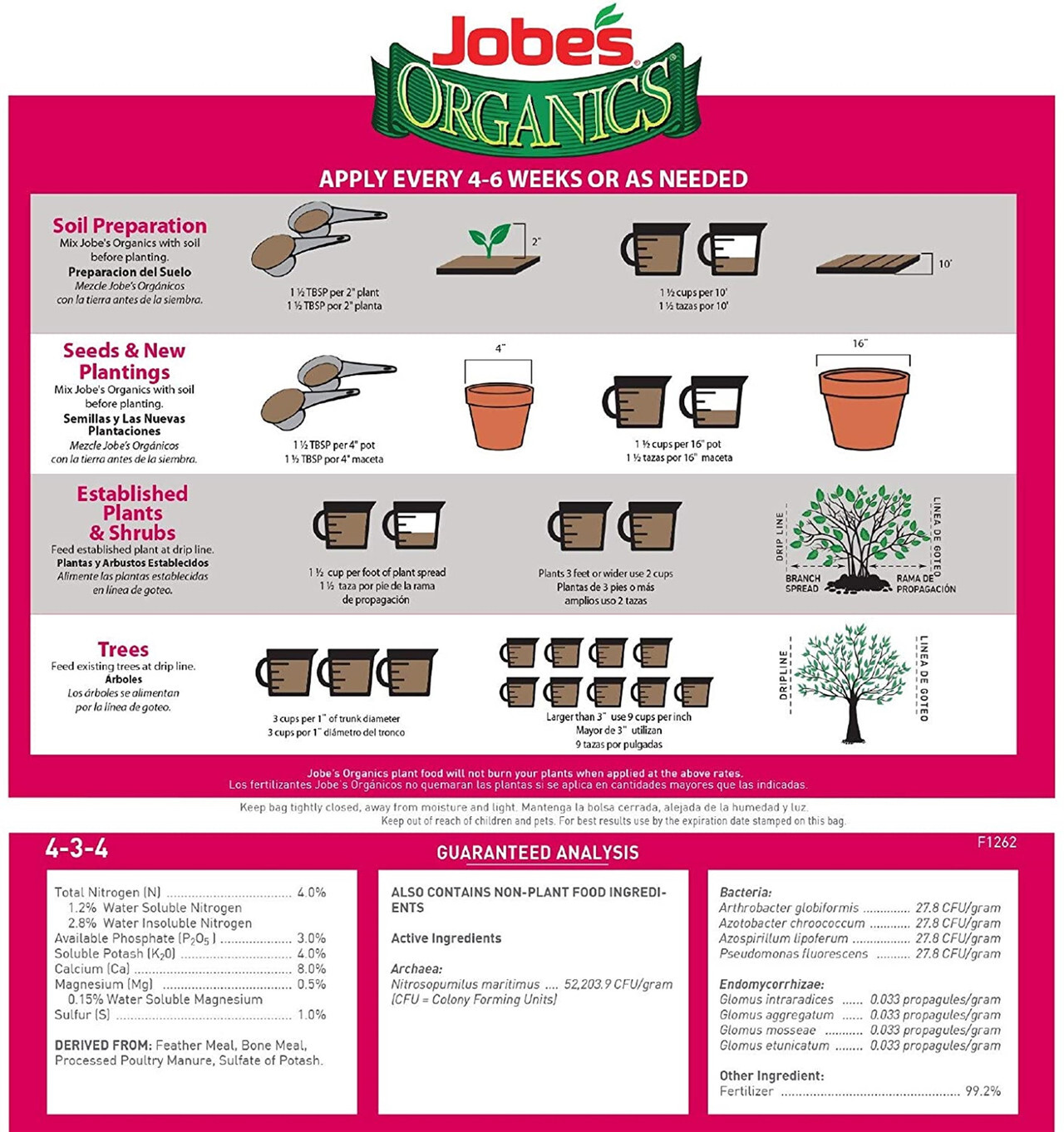 Jobe’s 09826 4 lb Organic Azalea Rhododendron Acid Loving Plant Food Fertilizer