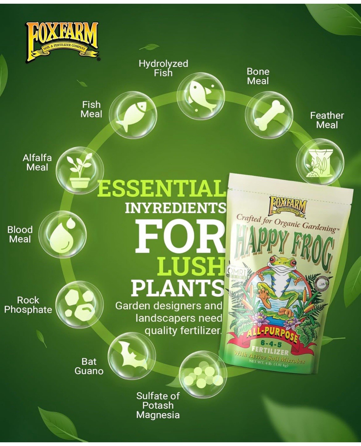 Plant Love Bombs A Gardener’s Dozen Happy Frog 6-4-5 Fertilizer – FREE SHIPPING