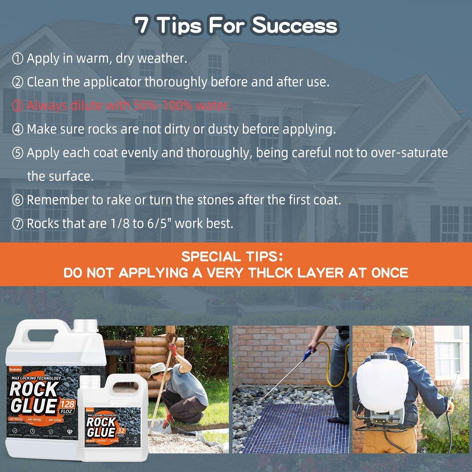 Rock Glue, 1Gallon Mulch Bond for Landscaping with Sprayer, Lasts Up to 2 Yea…