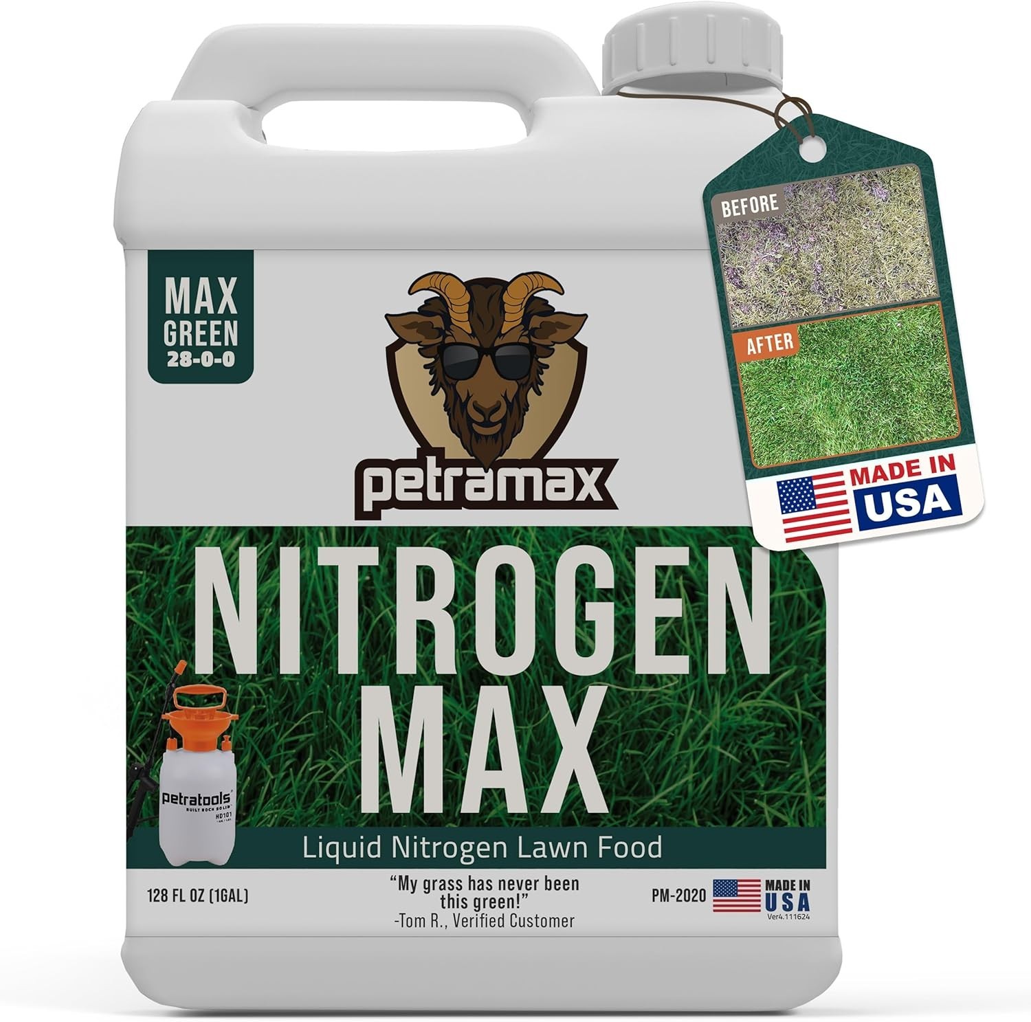 1 Gallon High Nitrogen Lawn Fertilizer for Rapid Growth and Deep Green Grass