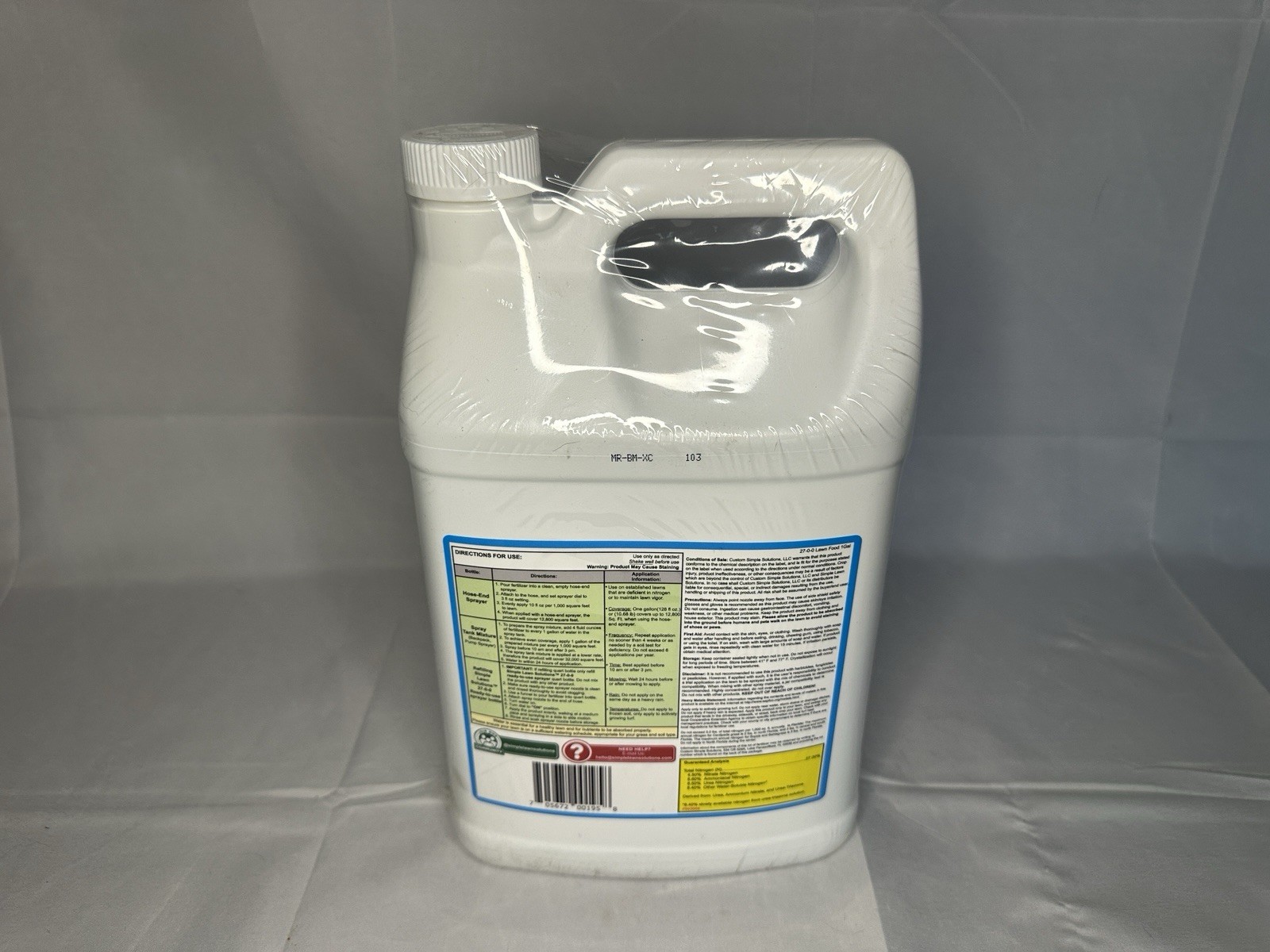 Simple Lawn Solutions 128 oz Liquid Lawn Fertilizer Growth & Green 27-0-0 12,800