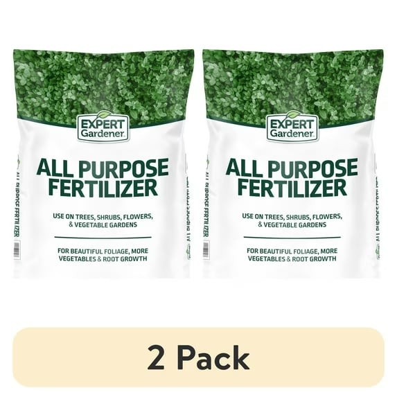 (2 pack) Expert Gardener All Purpose Plant Fertilizer, 10-10-10 Fertilizer, 40lb