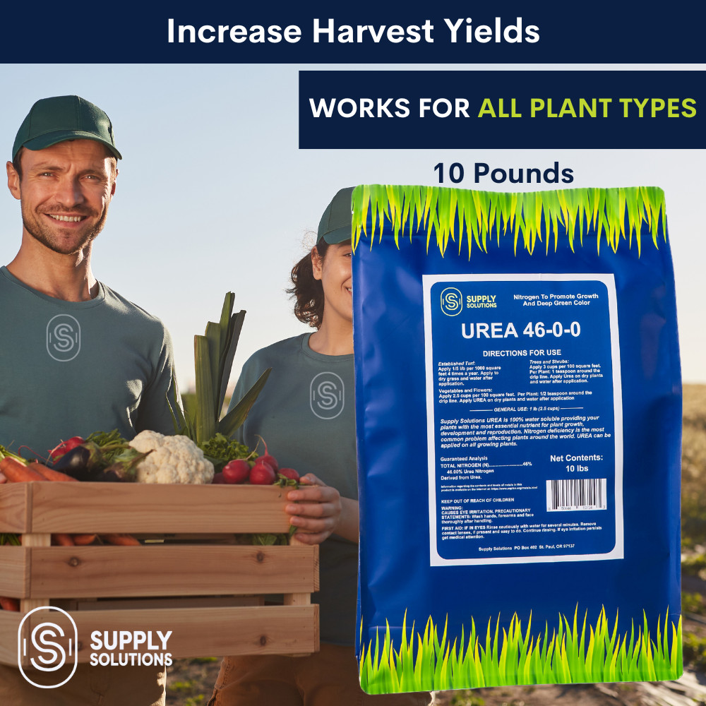 Urea 46-0-0 Nitrogen Fertilizer – Bloom Booster for Flowers and Fruits – 10 Lbs