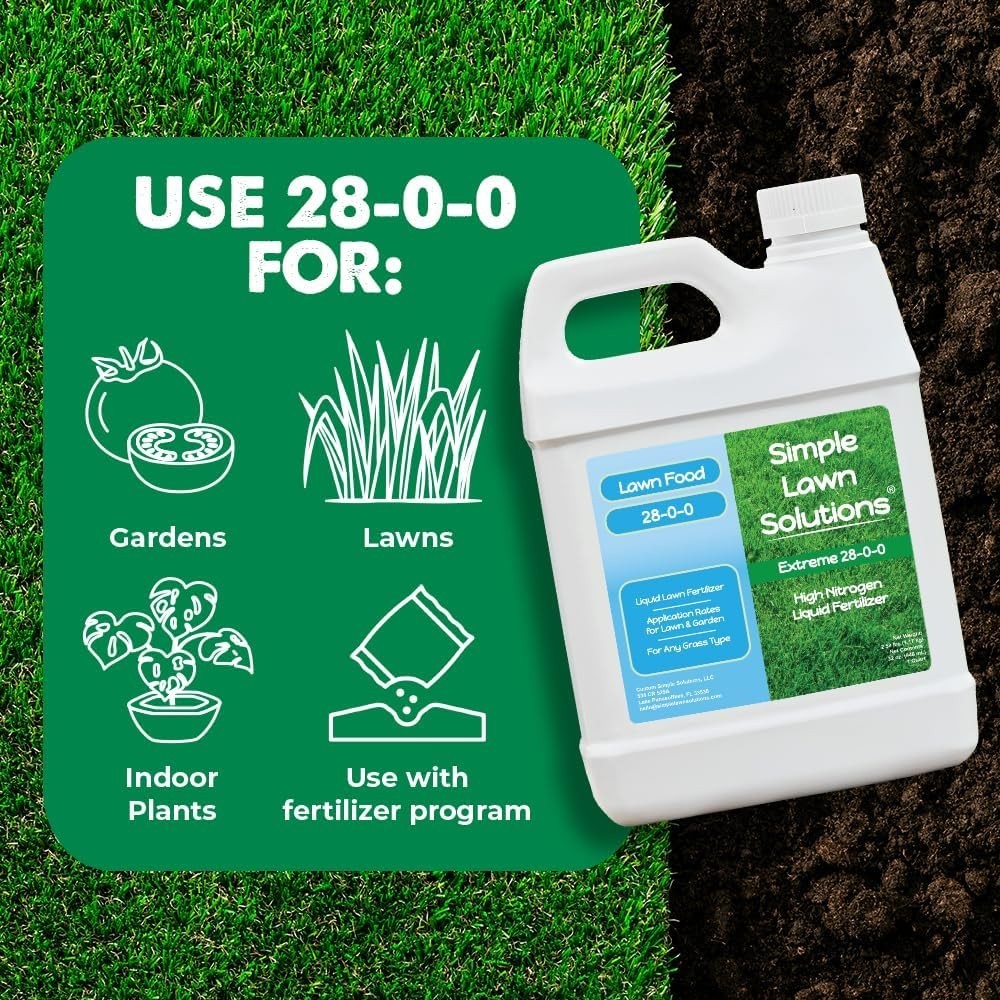 Maximum Green & Growth- High Nitrogen 28-0-0 NPK- Lawn Food Quality Liquid Fe…
