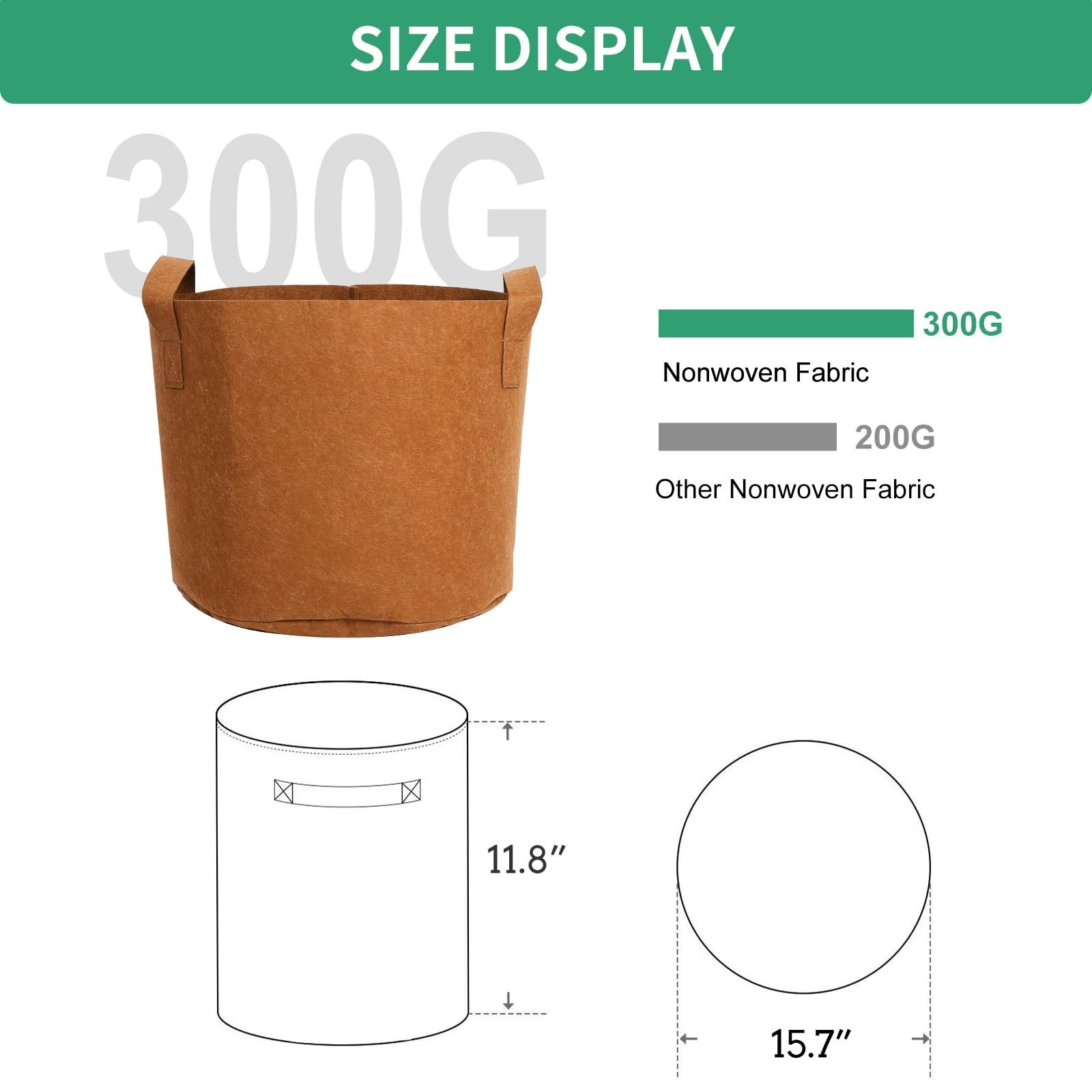 SILKIR Grow Bags, 10 Gallon, Colorful 3 Pack (No windows)