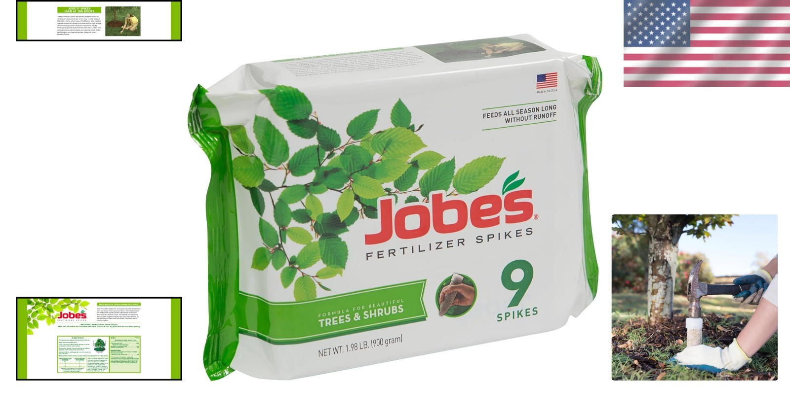 Jobe’s 9 Count Slow Release Fertilizer Spikes – Perfect for Tree & Shrub Health