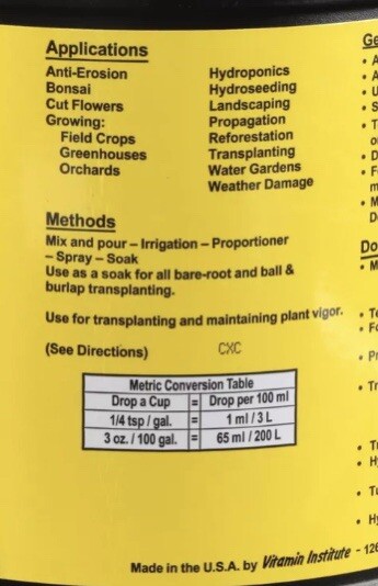 The Original Vitamin Solution for Plants Mineral Supplement Landscapers 1 gal.