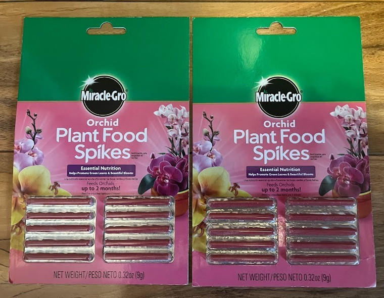 LOT OF 2 Miracle-Gro 1003661 Orchid Plant Food Spikes 10 spikes per pack