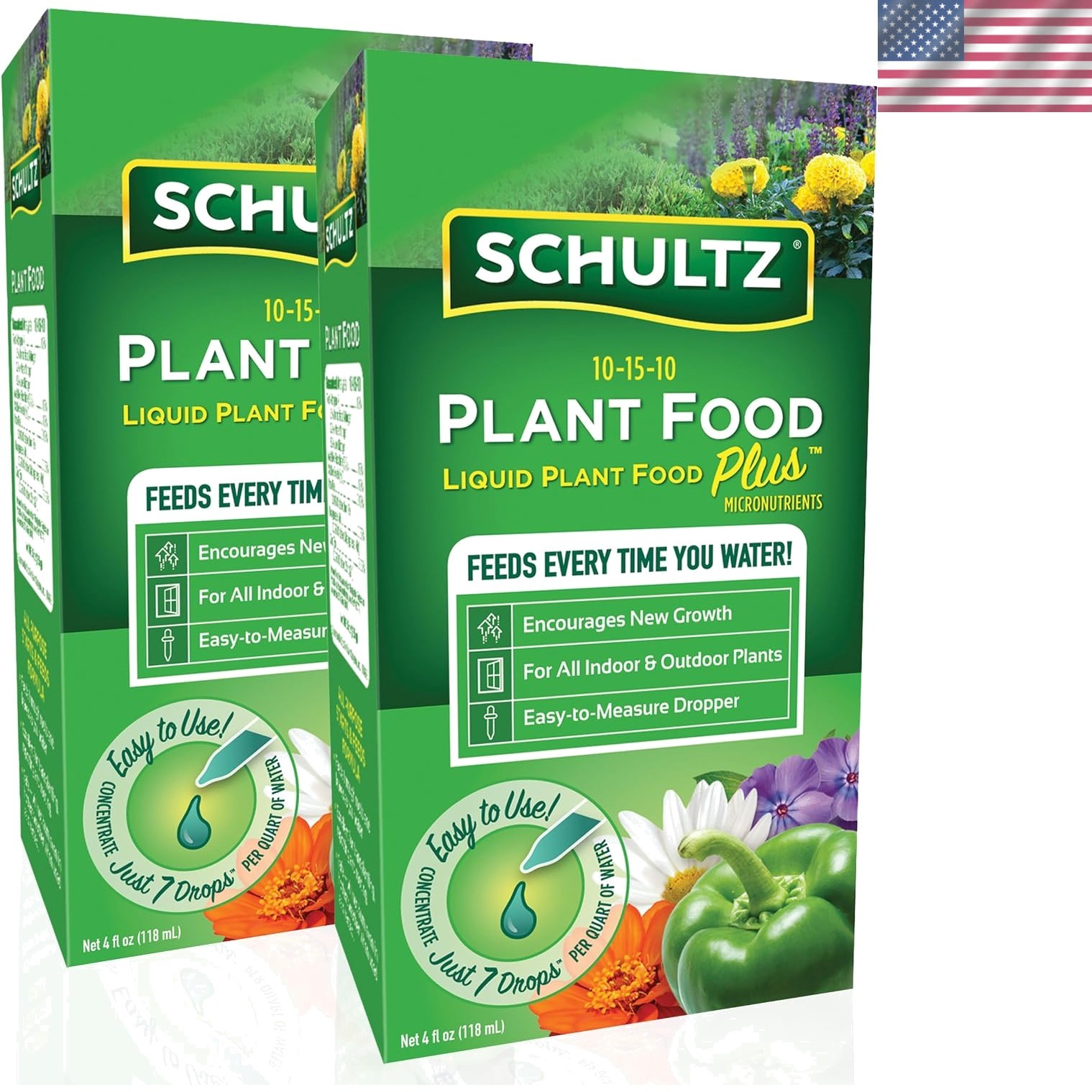 All Purpose 10-15-10 Plant Food Plus, 4-Ounce [2- Pack]