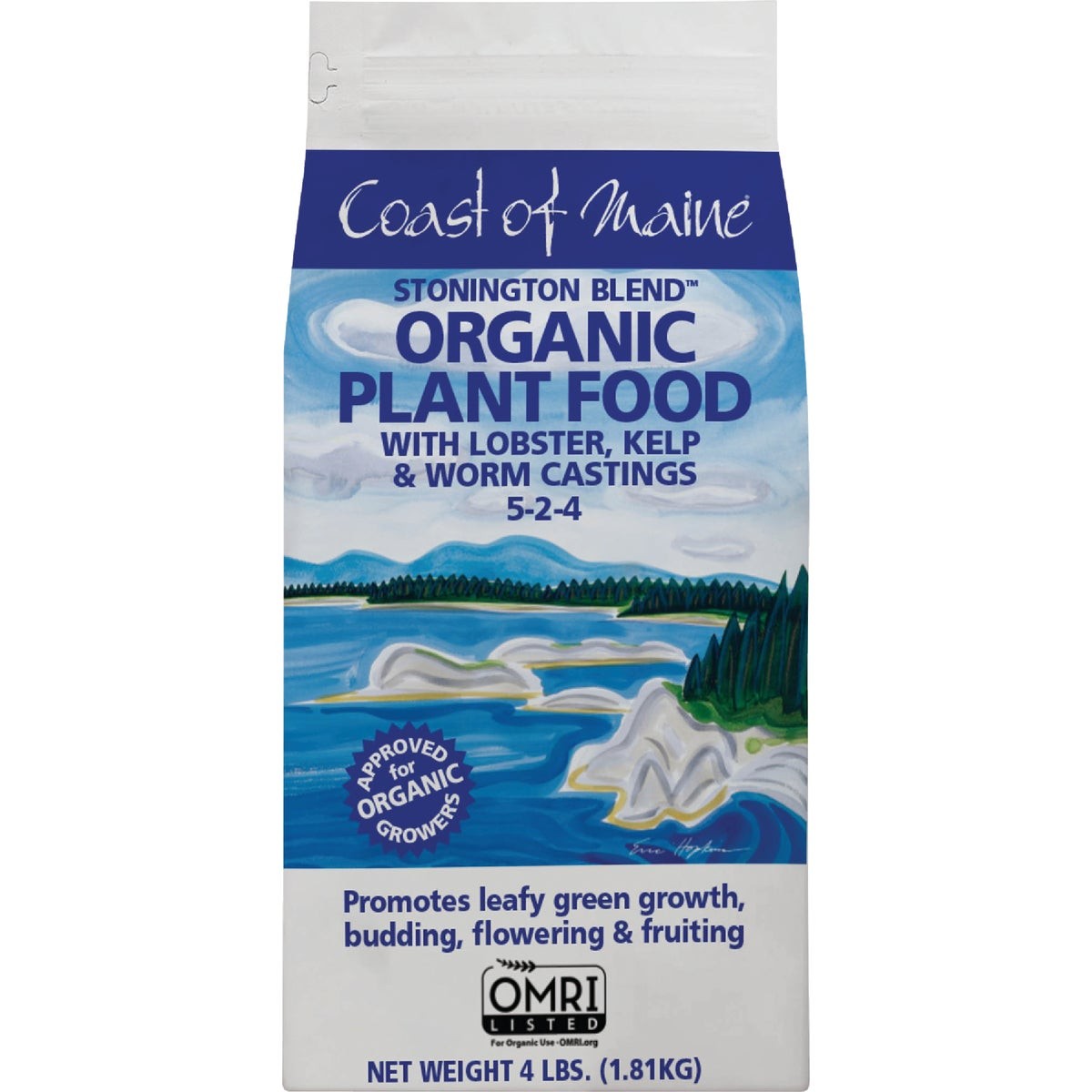 Coast of Maine Stonington Blend 4 Lb. 5-2-4 Organic Plant Food SP6000 Coast of