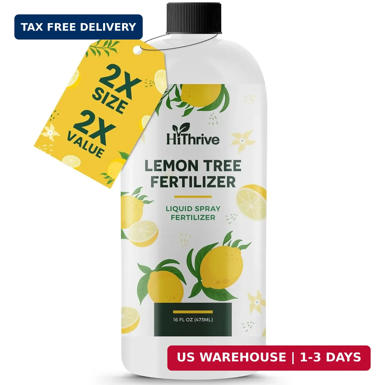 16oz Lemon Tree Fertilizer – Makes 16 Gallons of 2-in-1 Liquid Fertilizer, 4-3-6