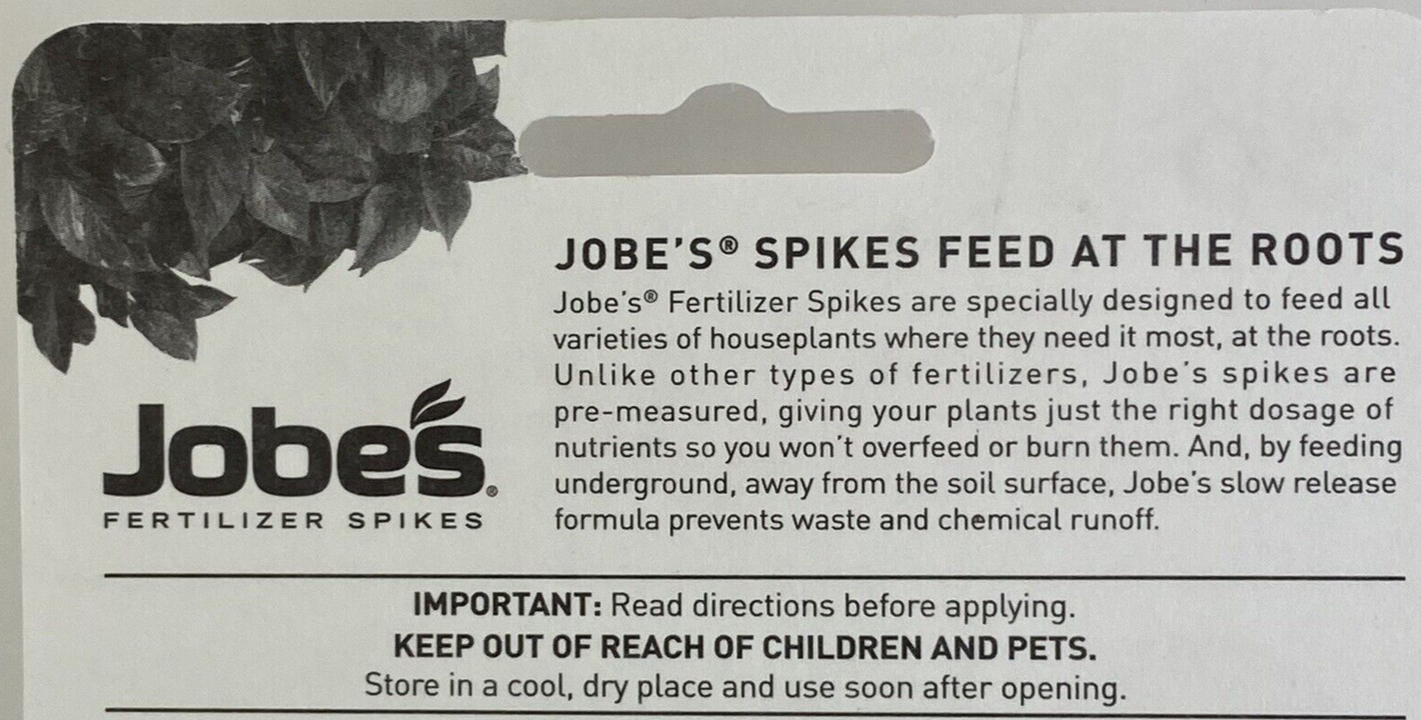 Jobes Fertilizer Food Spikes 30 Pack 2 Packs For Beautiful Houseplants 60 Total