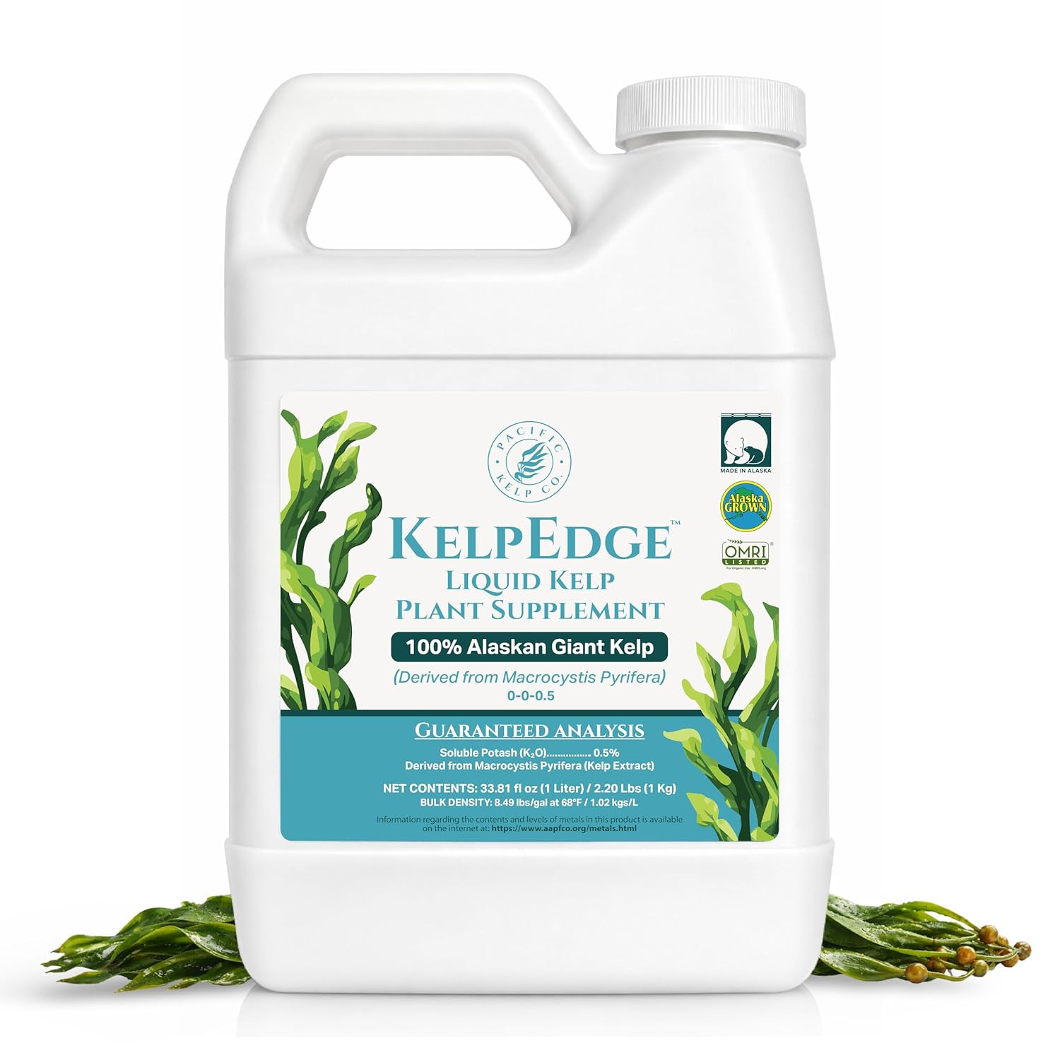 Organic Liquid Kelp Plant Supplement- Seaweed Extract Concentrated Fertilizer Bo