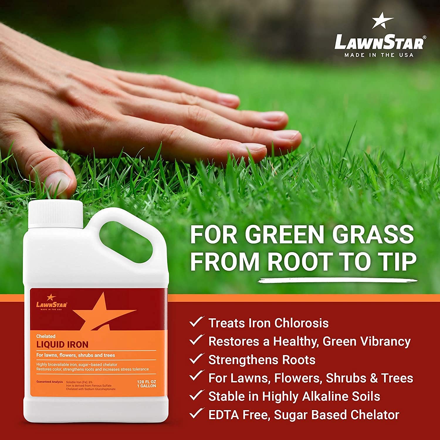 LawnStar Liquid Iron (1 Gallon) for Plants – 1 Gallon (Pack of 1)
