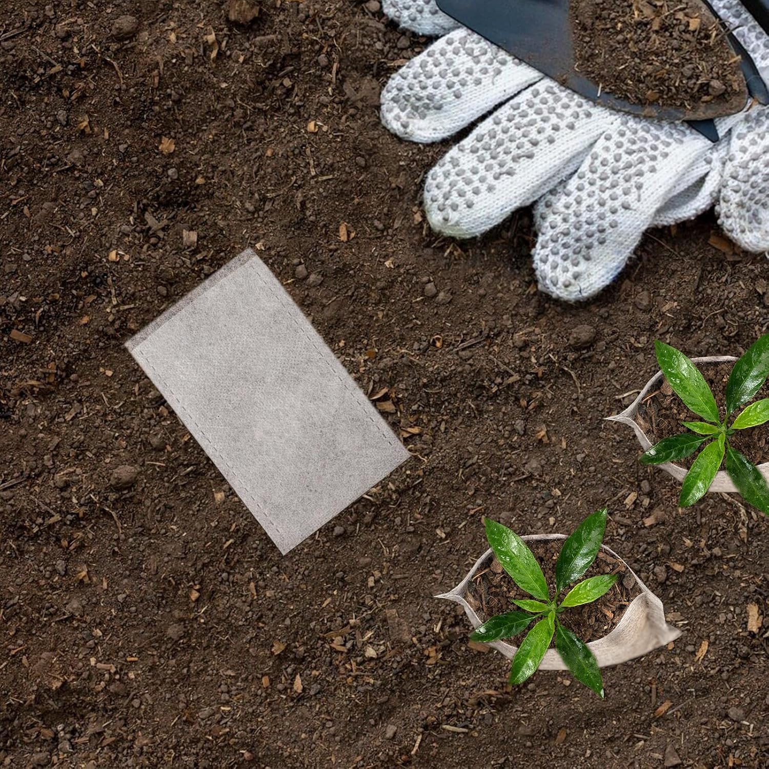 Non-Woven Nursery Bags, 200PCS 5×6 inch Fabric Planter for Plants Tree Seedling,