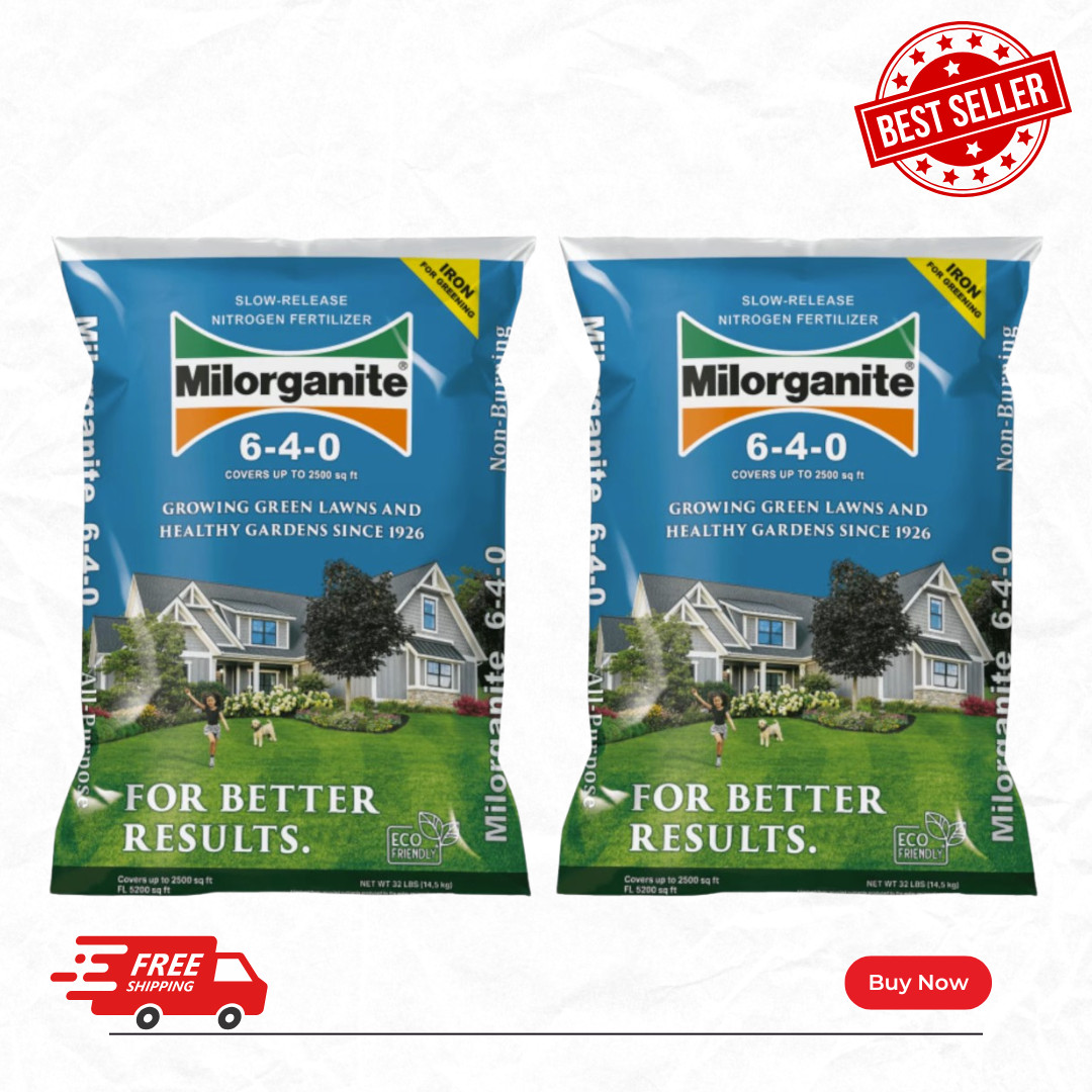 [FASH SALE] Milorganite 6-4-0 Organic Nitrogen Fertilizer 32 lb Lawn Food 2 Pack