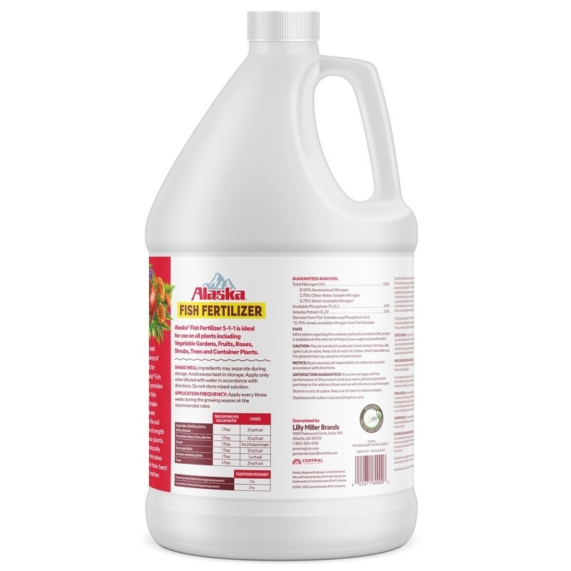 Organic Fish Emulsion Fertilizer 5-1-1 NPK Indoor Outdoor Plants 32 oz New
