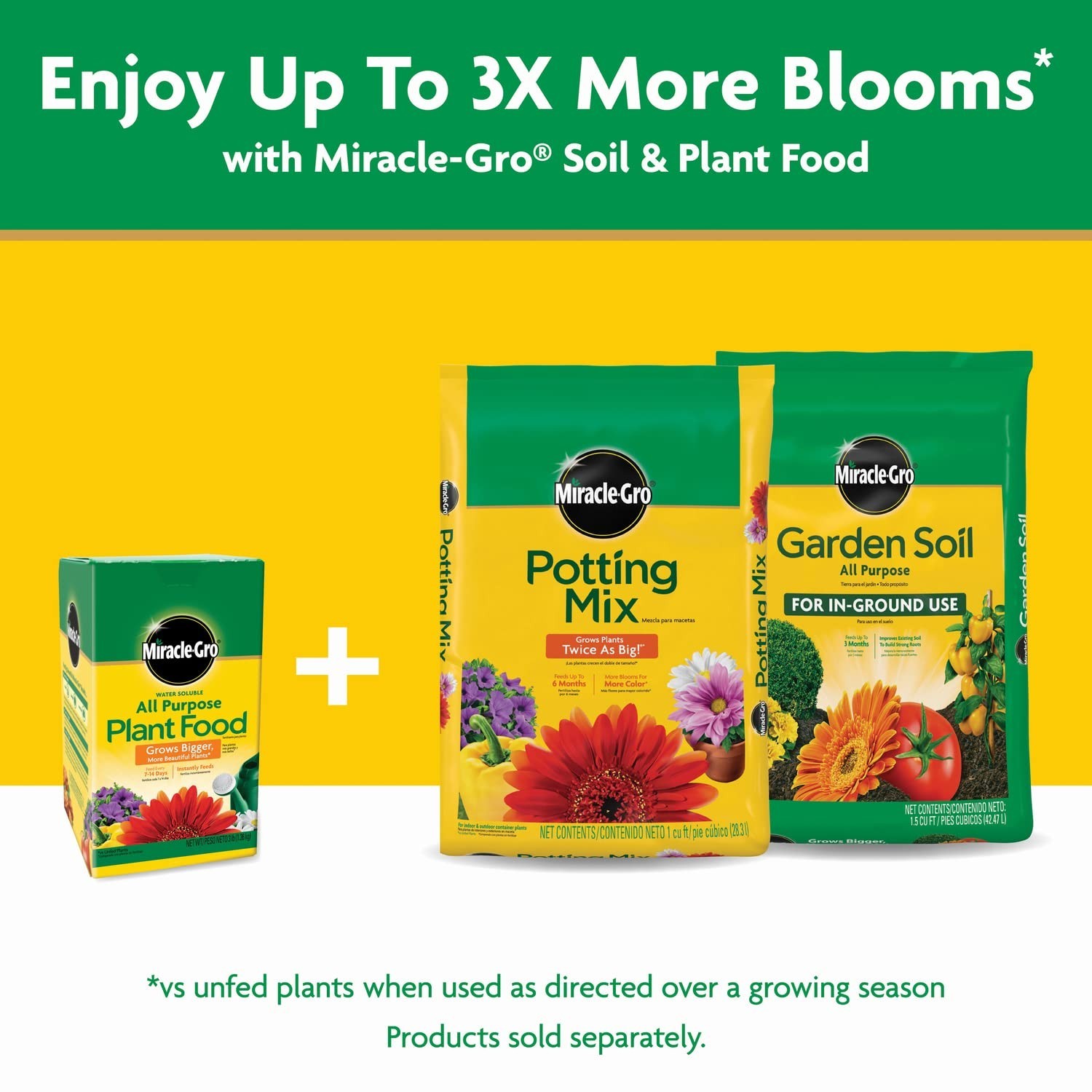 Water Soluble All Purpose Plant Food 3 lb Fertilizer for Indoor Outdoor Plants
