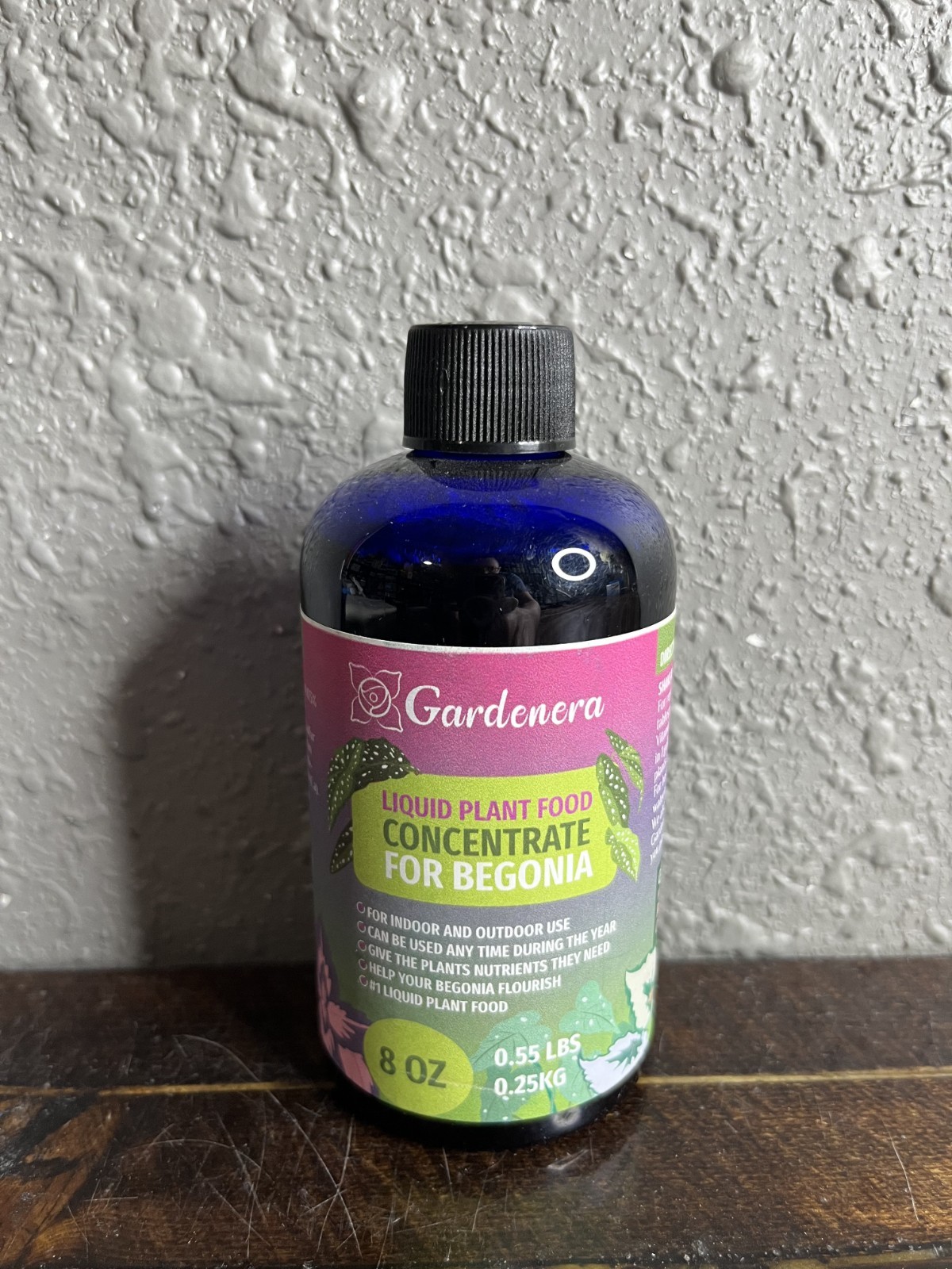 Gardenera Begonia Plant Food 8oz Liquid Fertilizer Concentrate Organic Nutrient