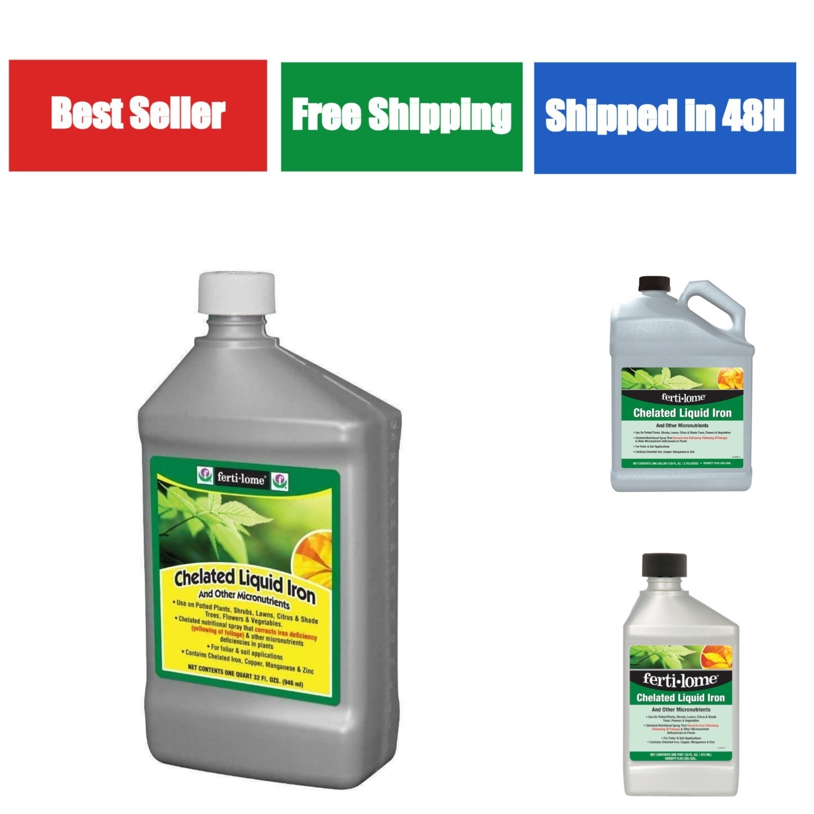 Ferti-lome Chelated Liquid Iron & Micronutrients 32 oz for Plants