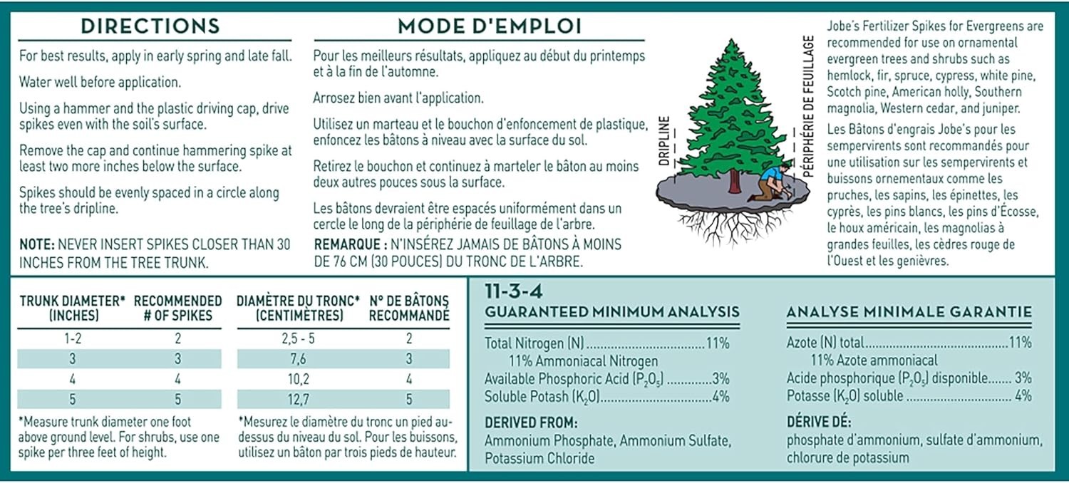 Easy Plant Care: Jobe’s 9 Count Evergreen Fertilizer Spikes for Beautiful Yards