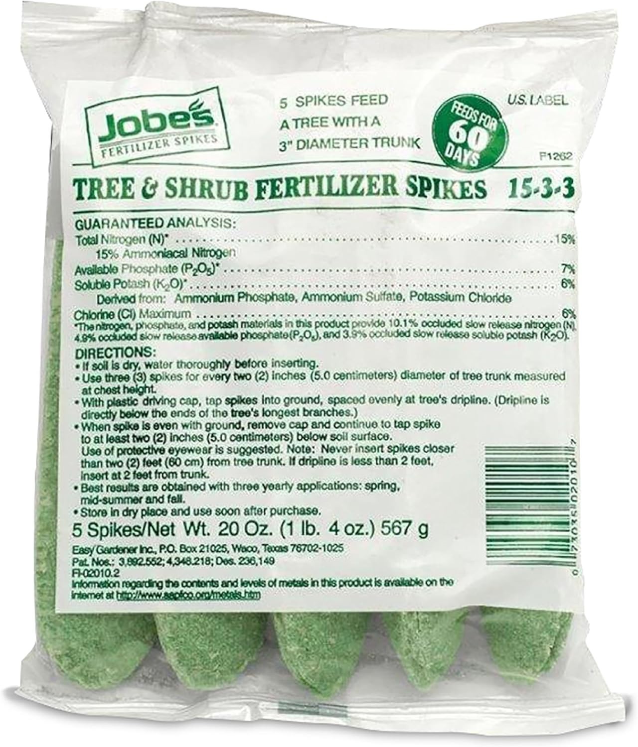 5-Pack Jobe’s Fertilizer Spikes for Oak, Maple & More – Simple Plant Nourishment