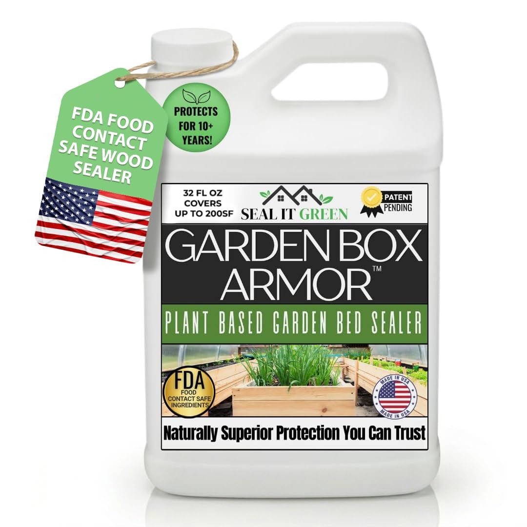 Garden Box Sealer | FDA Food Contact Safe Plant-Based Wood Sealant for Raised…
