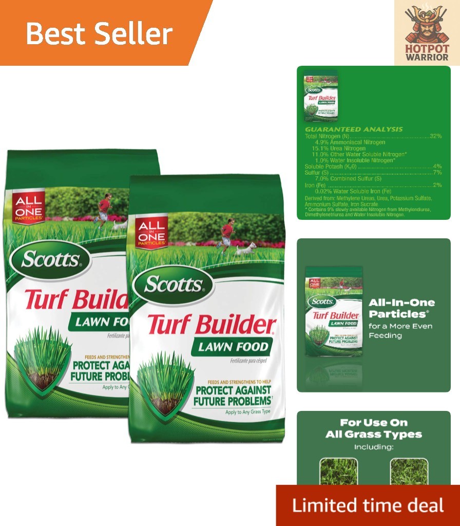 Turf Builder Lawn Food – 2-Pack Granules, 10,000 sq. ft. for Lush Grass