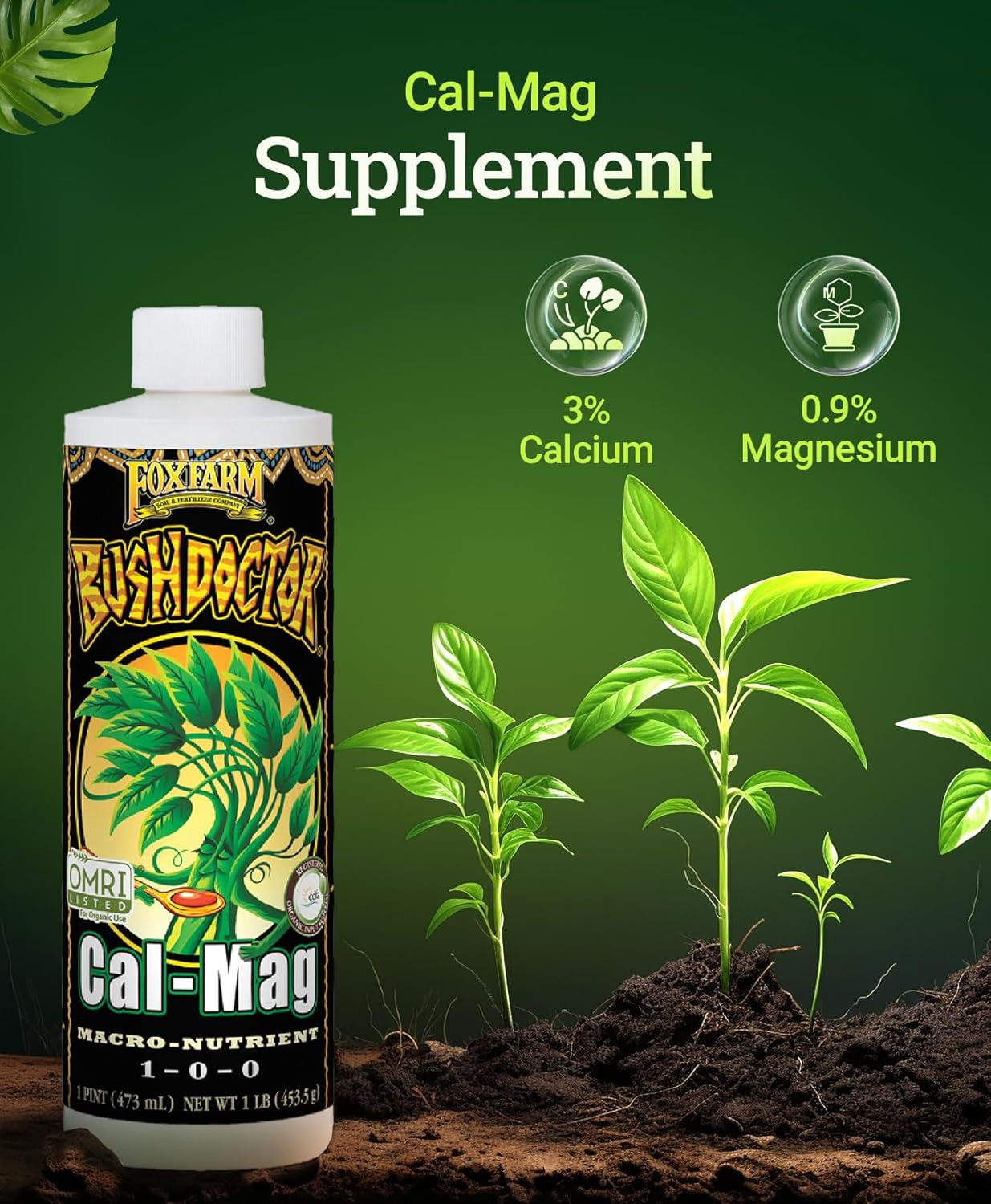 Bush Doctor Cal Mag for Plants -OMRI Listed for Organic Gardening – 1-0-0, 3%…