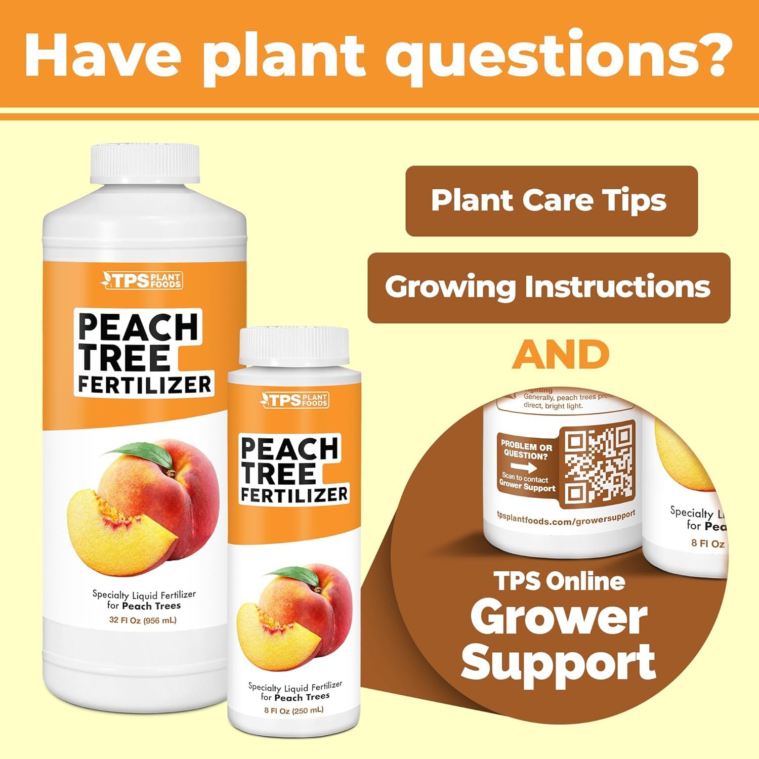 TPS NUTRIENTS Peach Tree Fertilizer for All Peach, Nectarine and Stone Fruit Tre