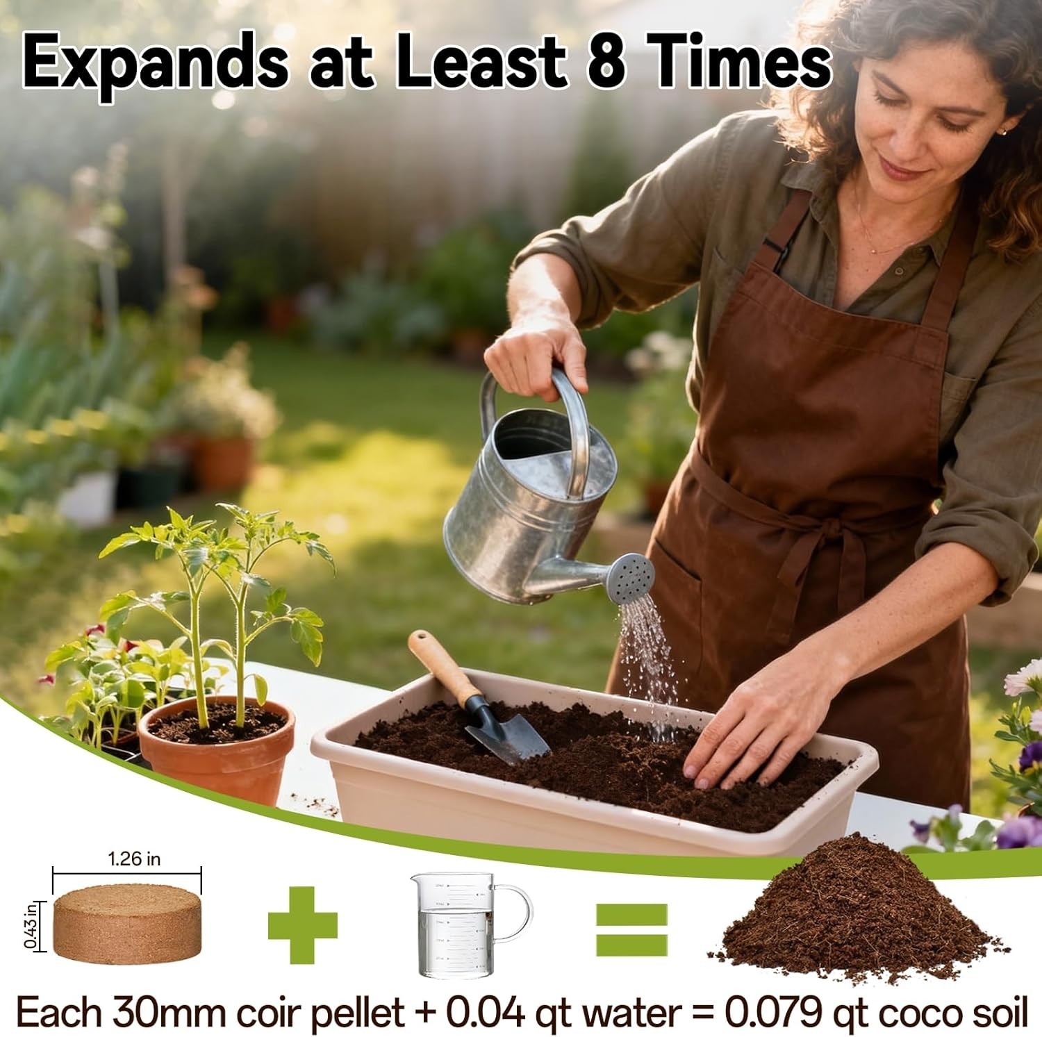 Eco-Friendly 100 Pack Organic Coco Coir Seed Pellets for Indoor & Outdoor Plants