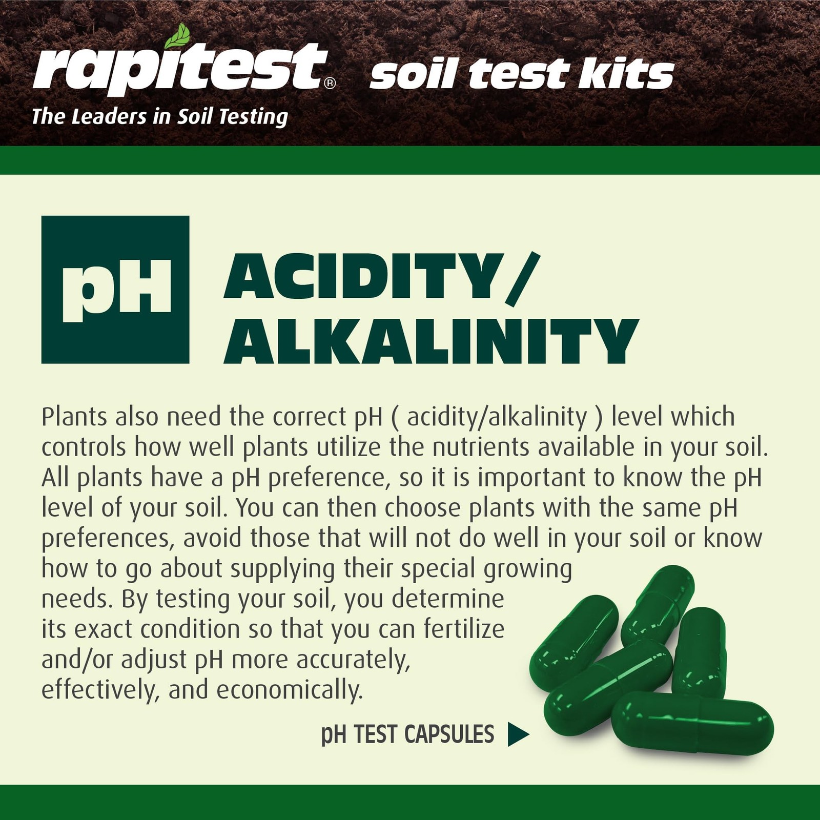 Rapitest Soil Test Kit for Gardens, Vegetables, Flowers and Lawns. USA design…