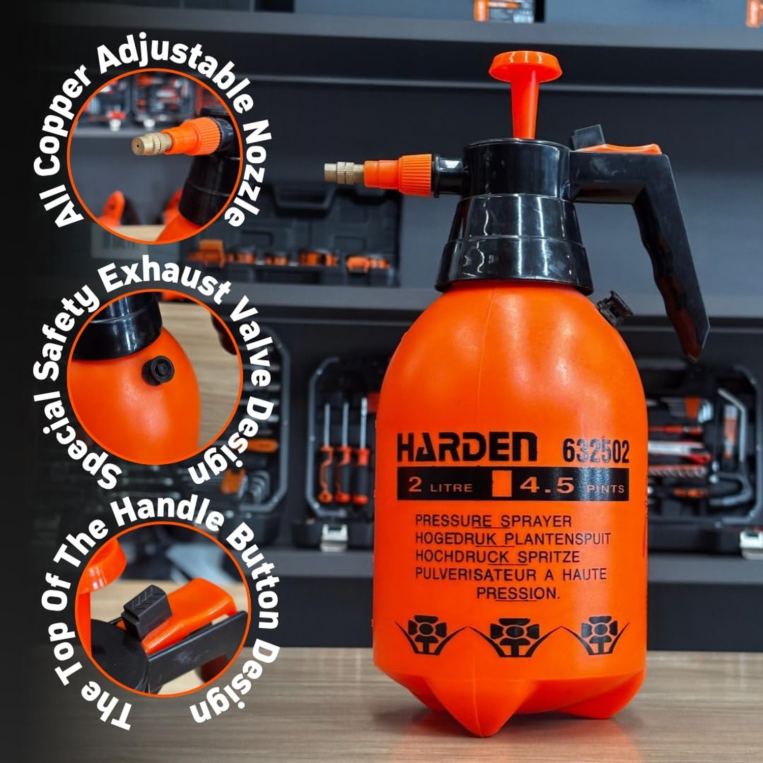 Half Gallon (0.53 Gallon / 68oz) Pump Sprayer, Handheld Garden Sprayer for Pl…