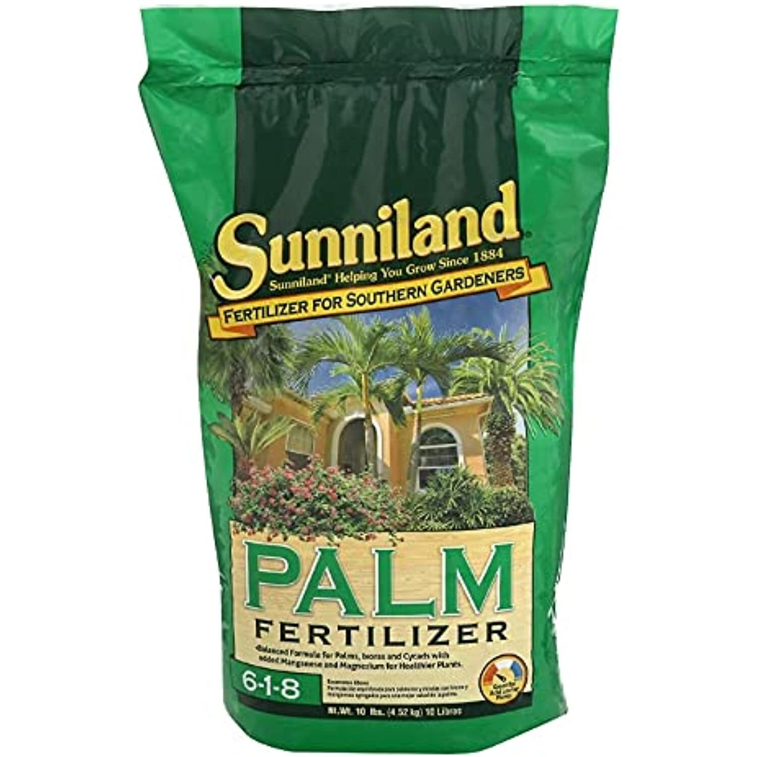 Sunniland Palm Fertilizer 6-1-8 Granules 10 Lb.