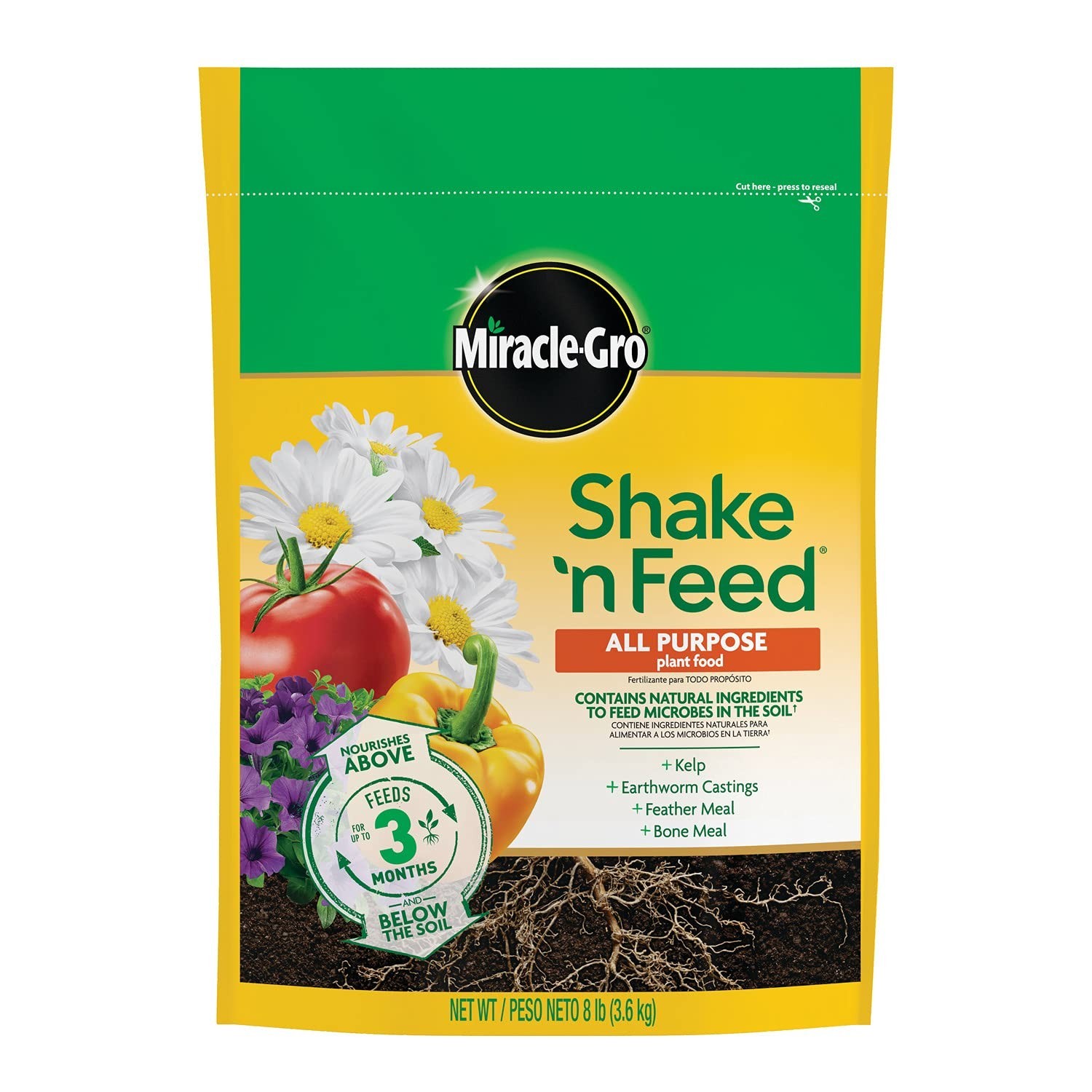 All Purpose Plant Food – Indoor & Outdoor, Feeds 3 Months, 8 lbs, Shake & Feed