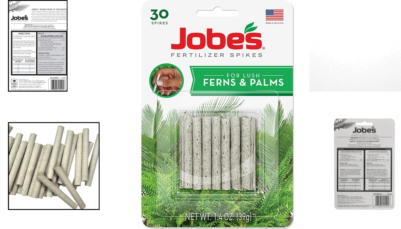 30 Count Fertilizer Spikes for Ferns & Palms – Easy Plant Food Solution