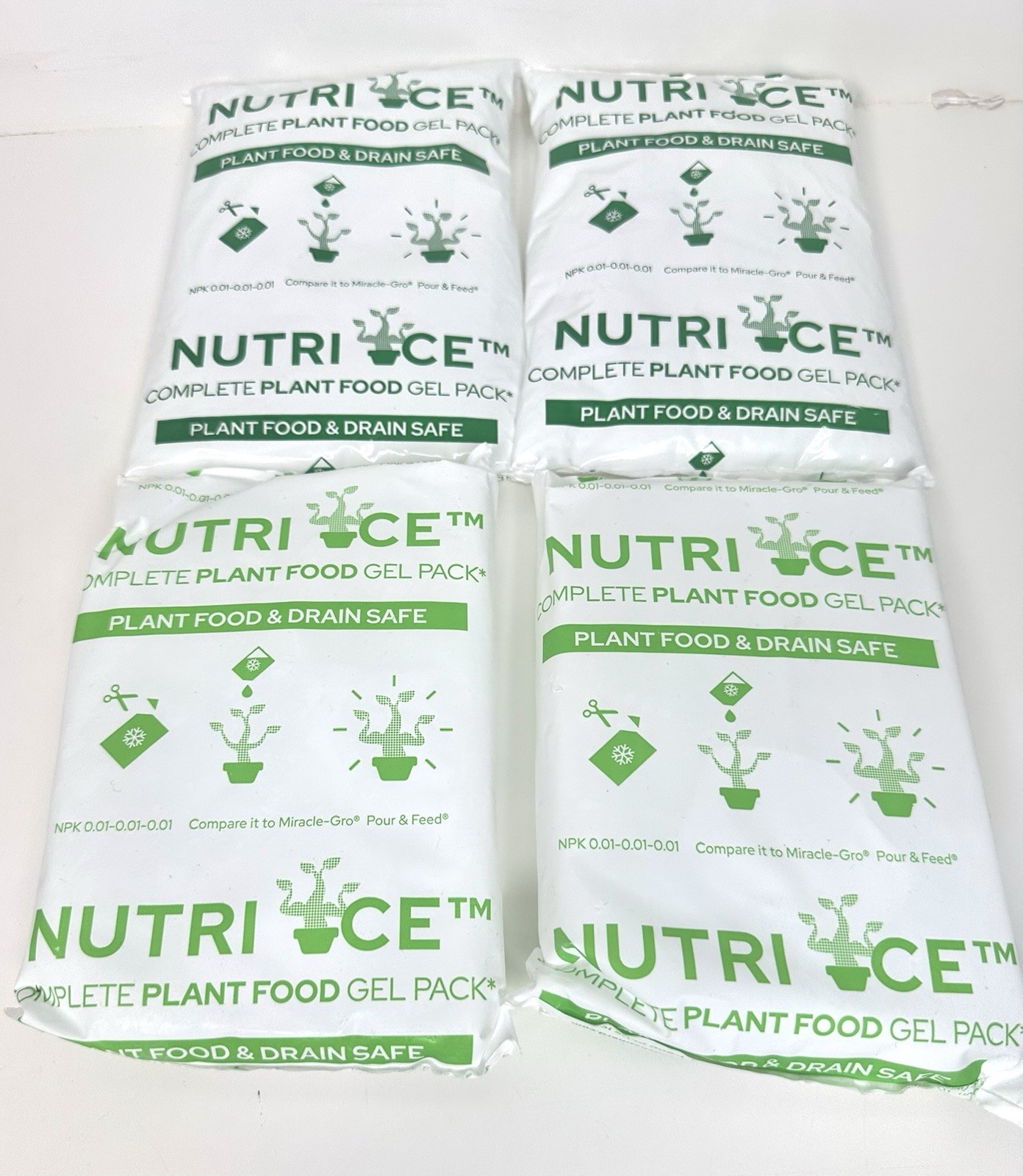 NUTRI ICE Complete Plant Food Gel Pack 4 Pack Use In Coolers Or Feed Your Plants