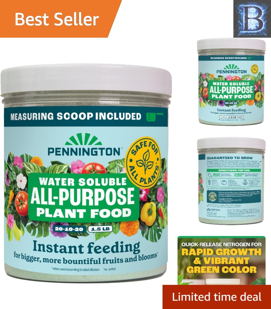 Water Soluble All-Purpose Plant Food 20-10-20 in Convenient 1.5 LB Container