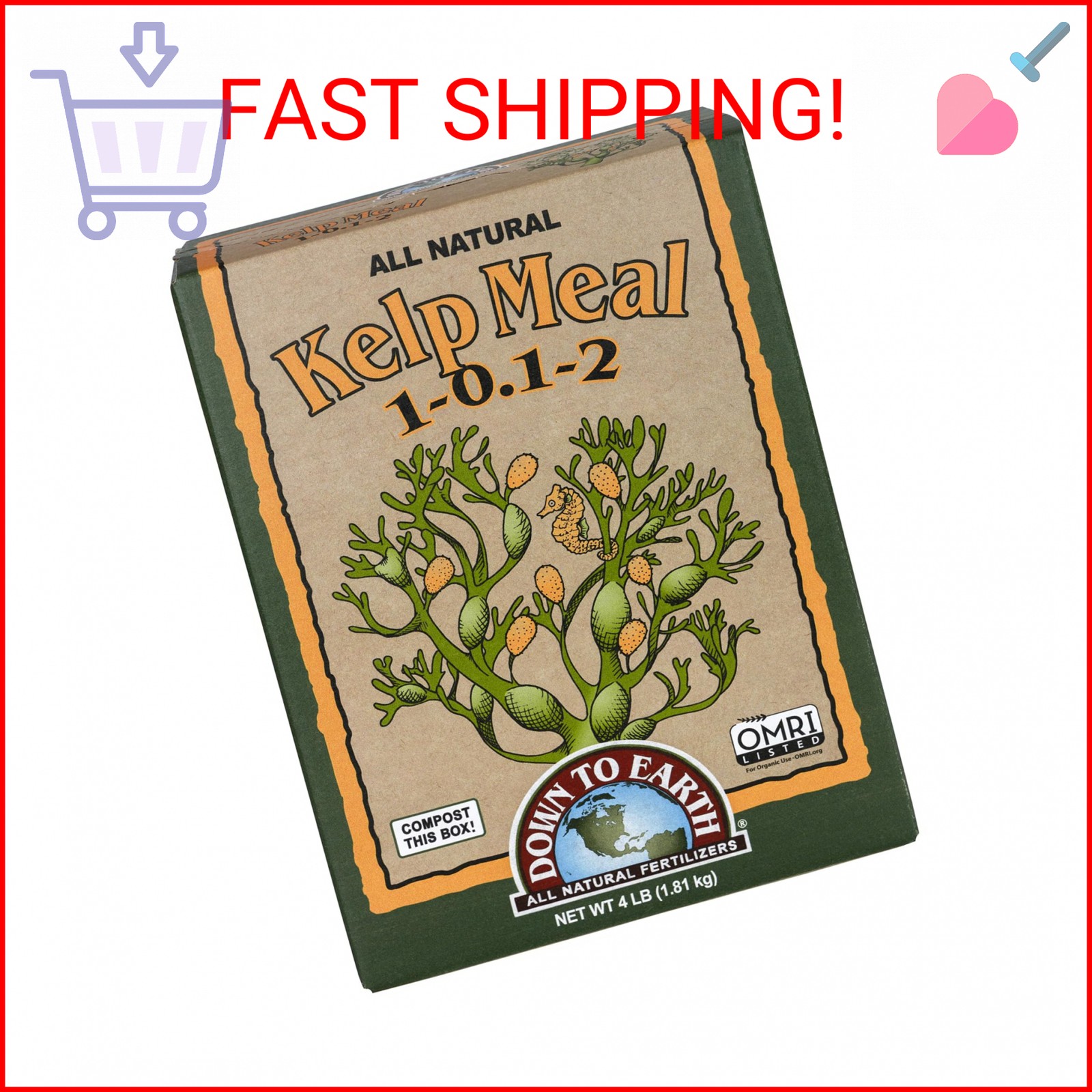 Down To Earth All Natural Fertilizers Organic Kelp Meal – Plant Food with Seawee