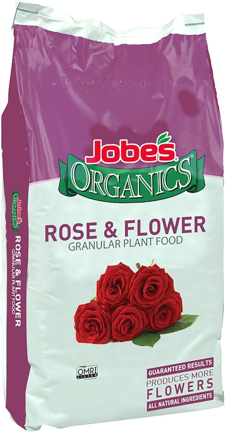 16 lbs Jobe’s OMRI Listed Fertilizer – Promotes Healthy Blooms for Roses & More