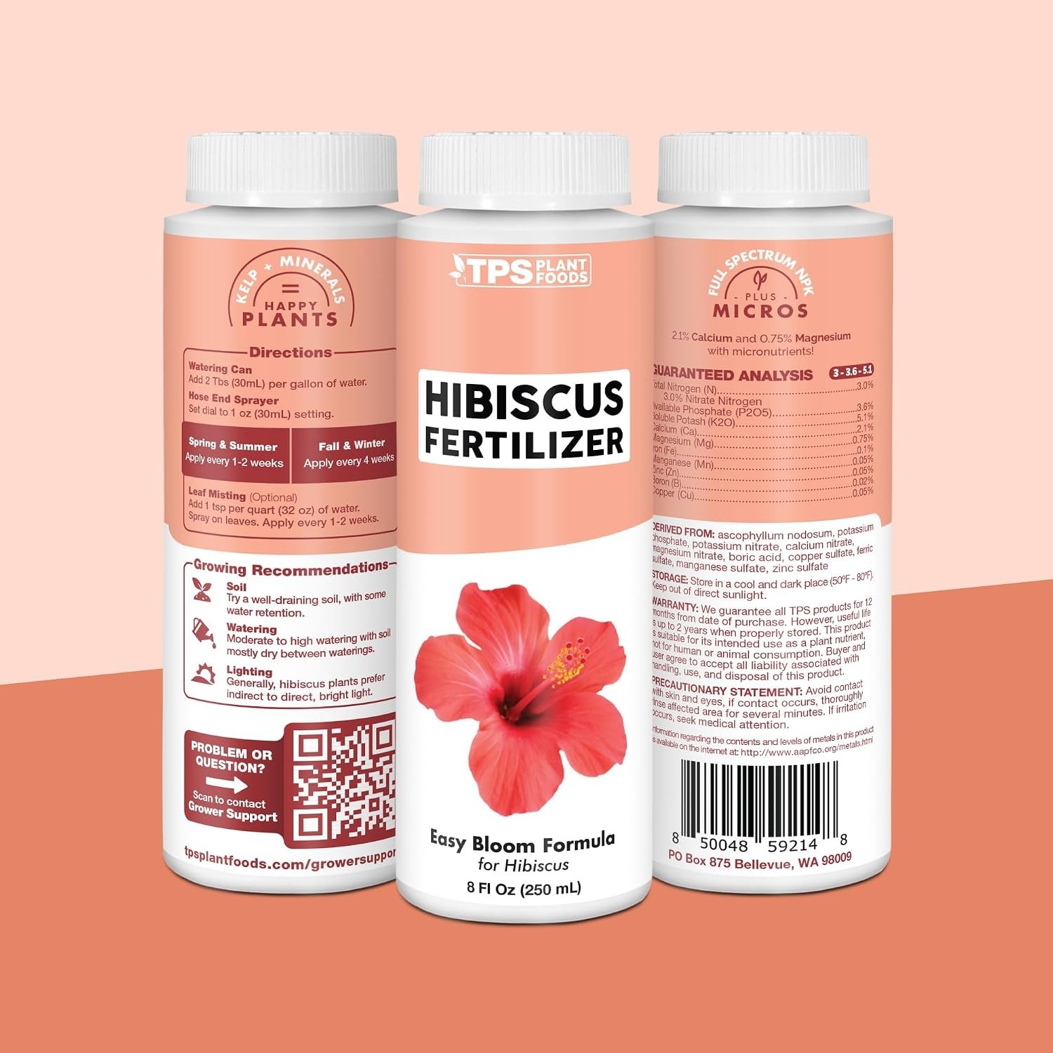 Hibiscus Fertilizer – Liquid Plant Food for More Blooms, 8 oz | Supports Vibr…