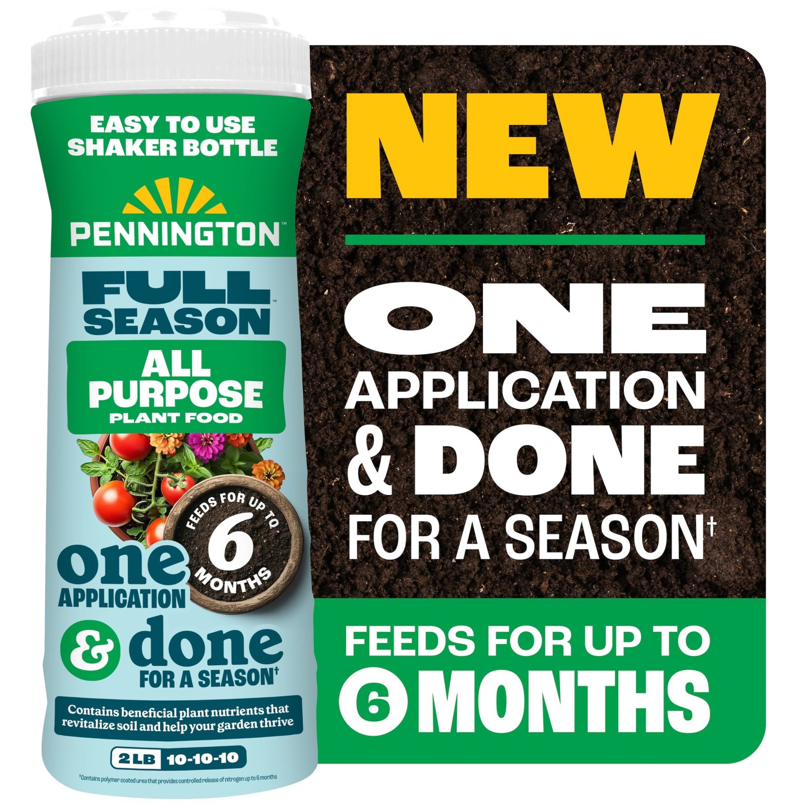 Full Season All Purpose Plant Food, 10-10-10 Fertilizer, 2lb.