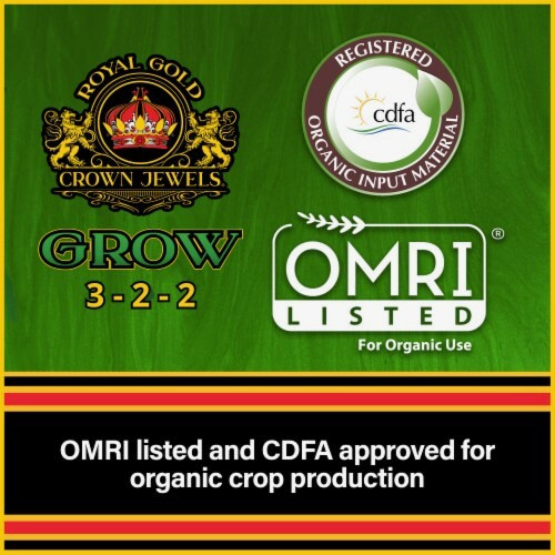 Royal Gold Crown Jewels Organic Grow 3-2-2 Dry Soluble Fertilizer, 5 lbs