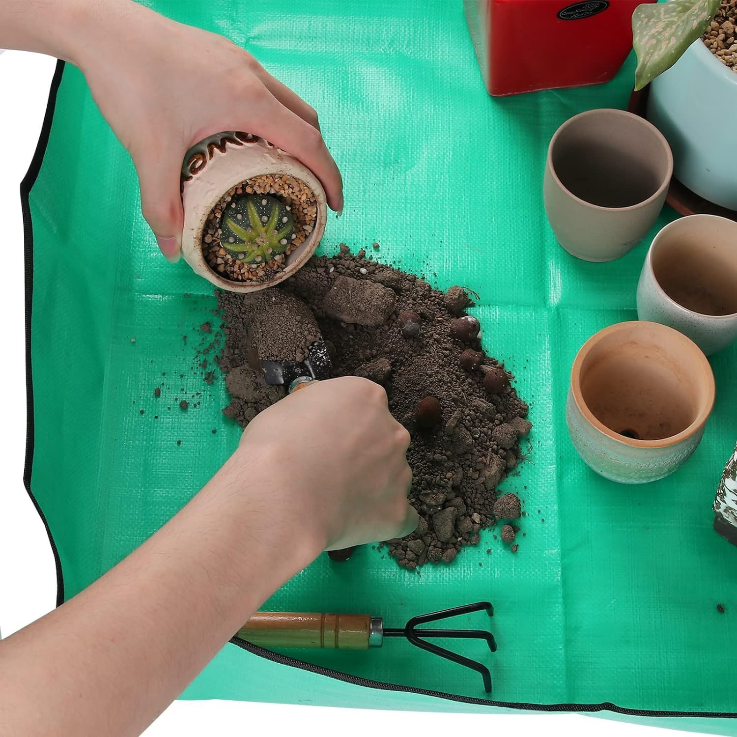 Plant Repotting Mat for Indoor Plants Potting Soil Mix, Waterproof Plant Repotti