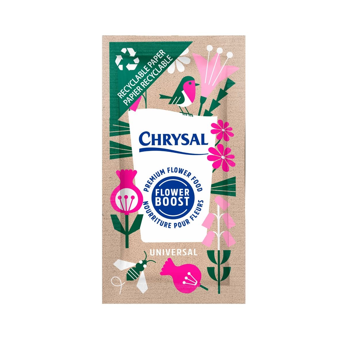 Recyclable Paper Flower Food Packet – 100 ct for 1L of Water