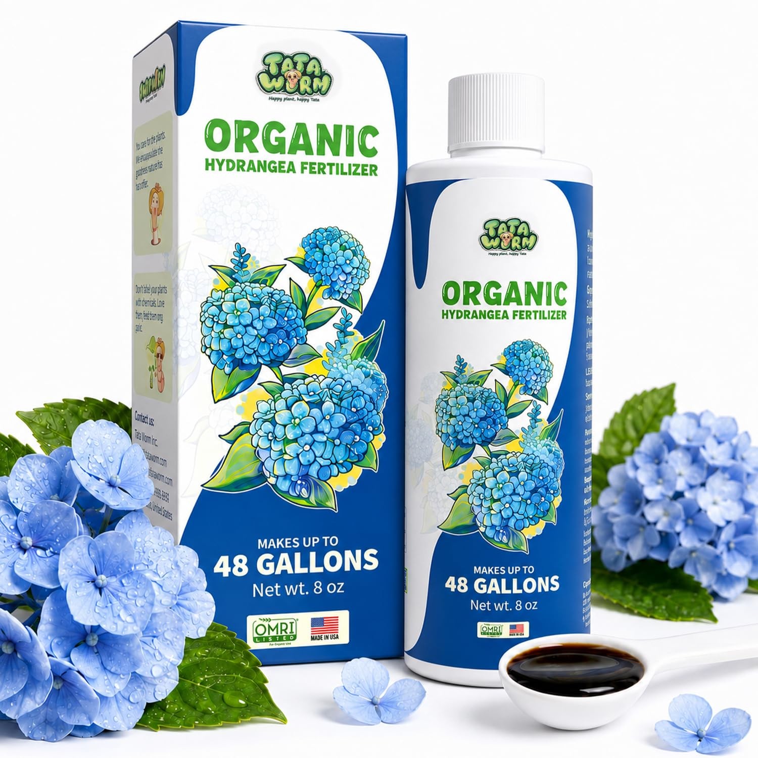 Organic Hydrangea Fertilizer, 8oz Makes 48 Gallons, Liquid Kelp Plant Food | …