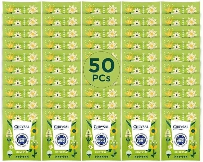 Chrysal Flower Food for Fresh Cut Flowers – 100-Pcs Packets
