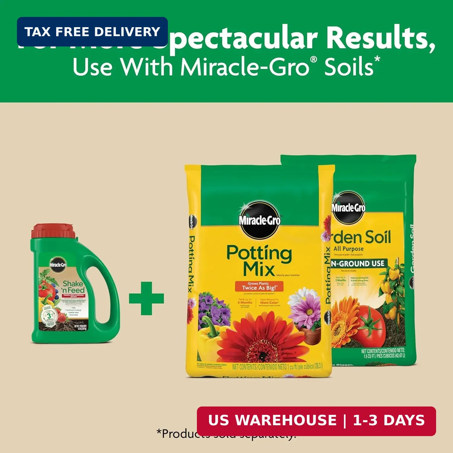Miracle-Gro Shake ‘N Feed Tomato, Fruit and Vegetable Plant Food – Fertilizer fo
